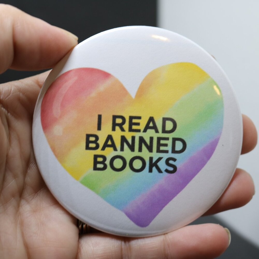 Rainbow Button: I Read Banned Books